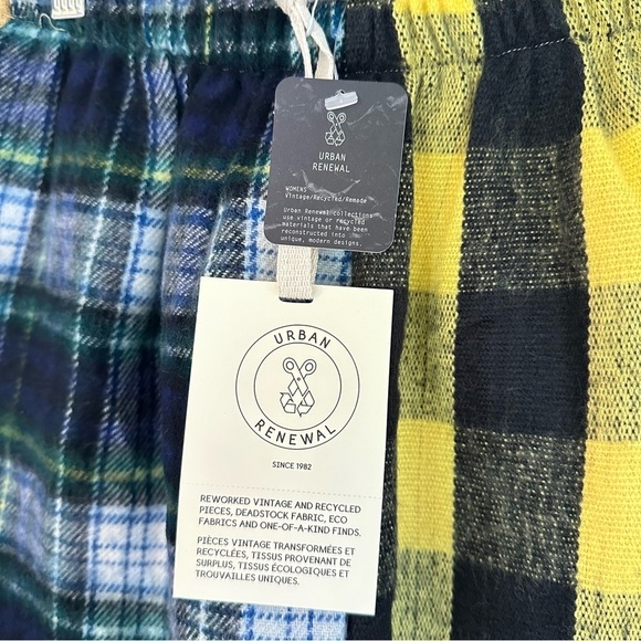 NWT UO Urban Renewal Remade Plaid Scarf Mini Skirt - Picture 10 of 11